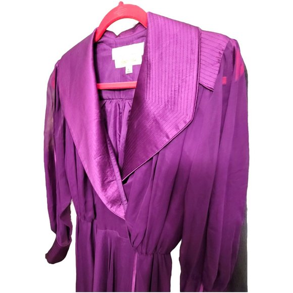David Josef Neiman-Marcus Dress Vintage Purple Party Cocktail Size 4 JJ1693 - Picture 10 of 13